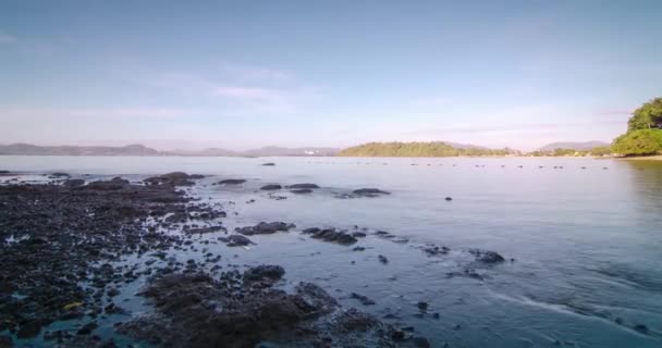 Time Lapse Tropical Sea Beach Landscape Light Nature Cloudscape Sky — Vídeo de Stock