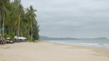 beach sea sand and sky. Landscape view of beach sea in summer day with peaceful sea in sunshine daytime