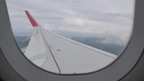 Липня 2022 Року Чан Май Таїланд Вигляд Зсередини Салону Літака — стокове відео