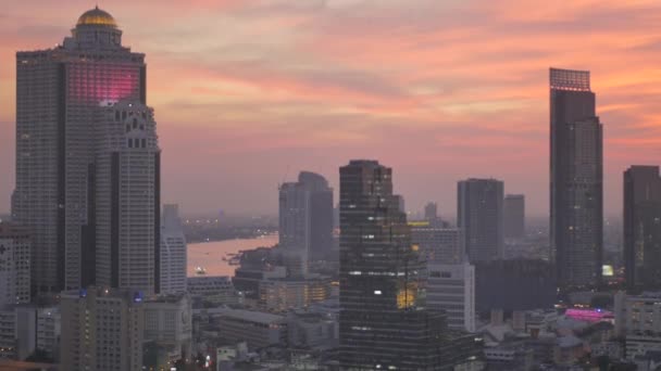 December 2021 Bangkok Thaiföld Madártávlat Bangkok Város Égből — Stock videók
