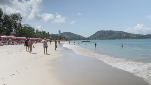 Dezembro 2021 Praia Areia Branca Com Cor Azul Verde Mar — Vídeo de Stock