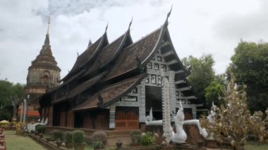 main building ancient heritage architecture building landscape video inside the Wat Lok Molee Temple landmark famous place landmark in chiang mai southeast asia life in thailand