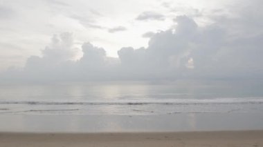 beach sea sand and sky. Landscape view of beach sea in summer day with peaceful sea in sunshine daytime