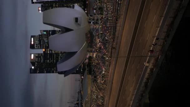 Agosto 2022 Singapur Vista Vertical Del Museo Las Ciencias Del — Vídeos de Stock