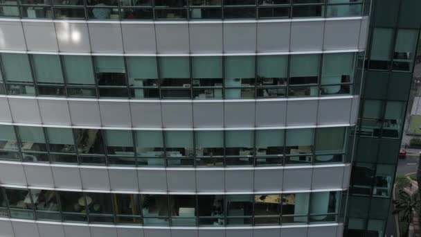 Düşük Açılı Görüntü Modern Metropolis Şehir Merkezi Binası Singapur Şehrindeki — Stok video