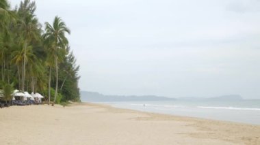 beach sea sand and sky. Landscape view of beach sea in summer day with peaceful sea in sunshine daytime