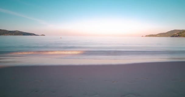 Time Lapse Tropical Sea Beach Landscape Light Nature Cloudscape Sky — Stock video