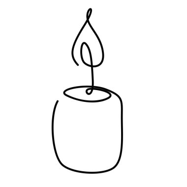 Noel ağacı süslemeleri için alev alev yanan bir mum.