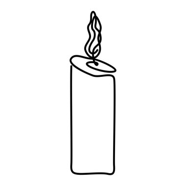 Noel ağacı süslemeleri için alev alev yanan bir mum.