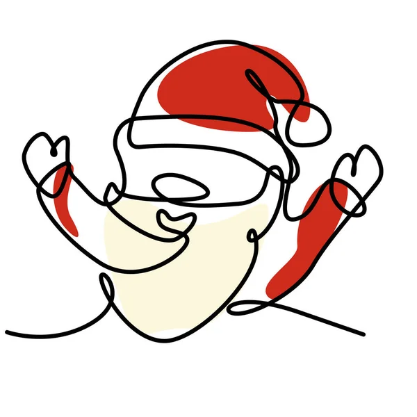 Karácsonyi Mikulás Claus Boldog Izzó Dísz Karácsonyfa Dekoráció — Stock Vector