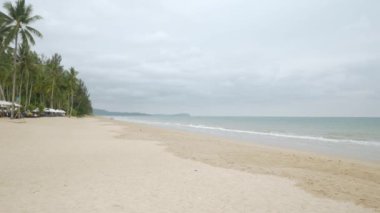 beach sea sand and sky. Landscape view of beach sea in summer day with peaceful sea in sunshine daytime