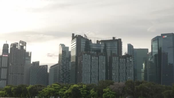 Ağustos 2022 Singapur Merkezi Bölgesi Şehri Singapur Daki Yüksek Gökdelen — Stok video