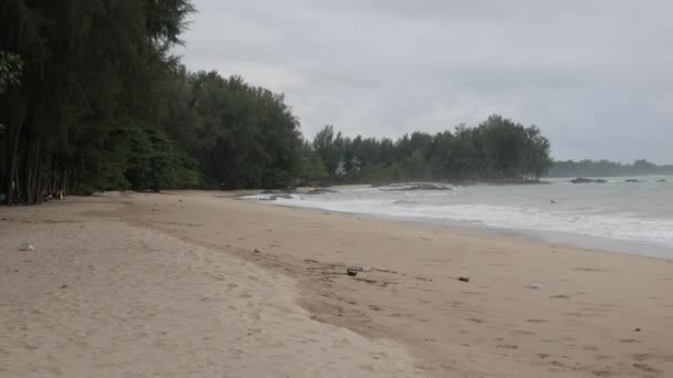 Landschaft Blick Auf Das Meer Mit Welle Sommertag Schöner Tropischer — Stockvideo