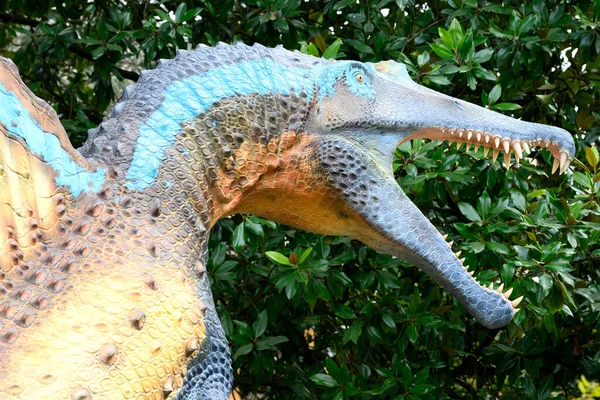 Detail Reconstruction Spinosaurus Outdoor Exhibition — Stock Photo, Image