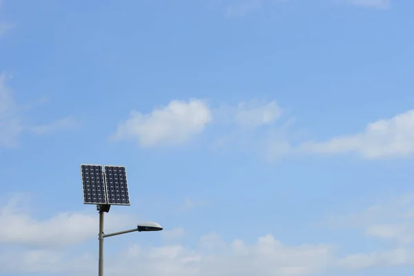 Solcellspanel Foto Voltaik Modul För Gatubelysning — Stockfoto