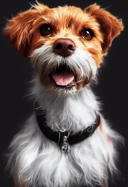 Cute dog for wallpaper and graphic designs(Selective Focus). 2D Illustration.