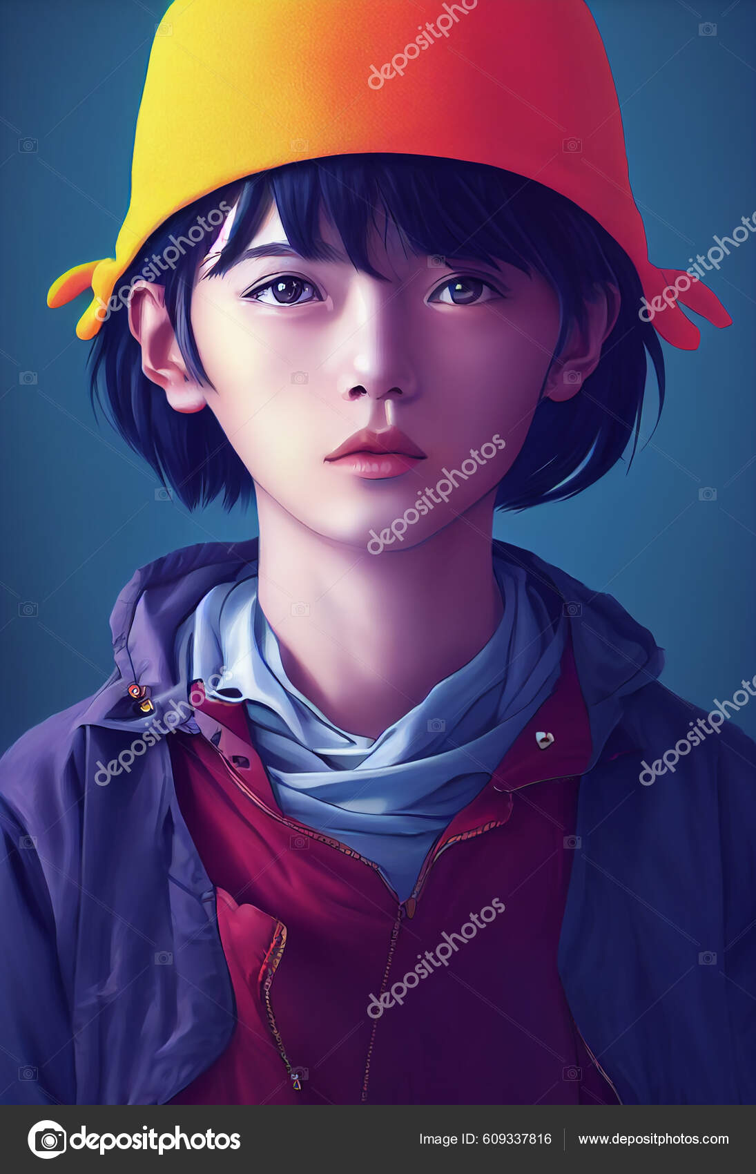Happy anime girl Stock Photos Happy anime girl Stock Photos