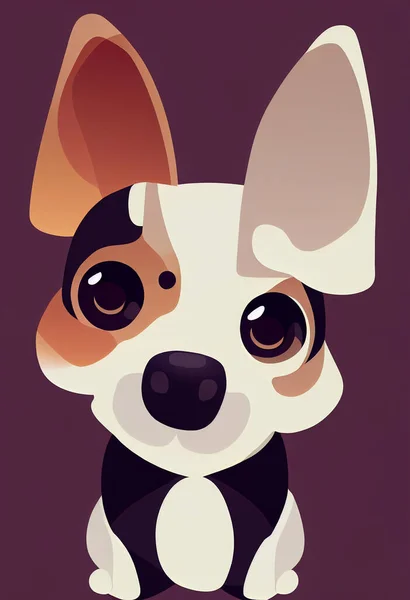 Cute dog for wallpaper and graphic designs(Selective Focus). 2D Illustration.