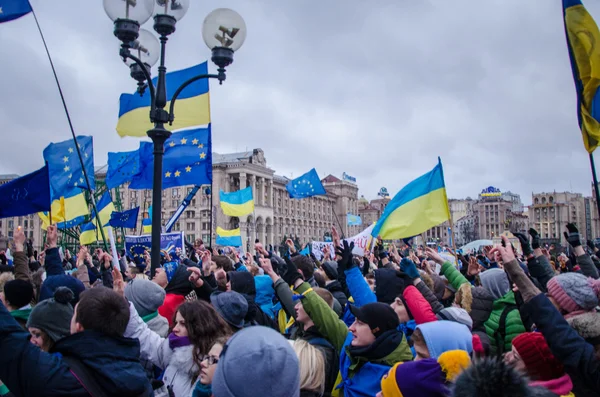 November 26 Students at EuroMaidan — Stock Photo, Image