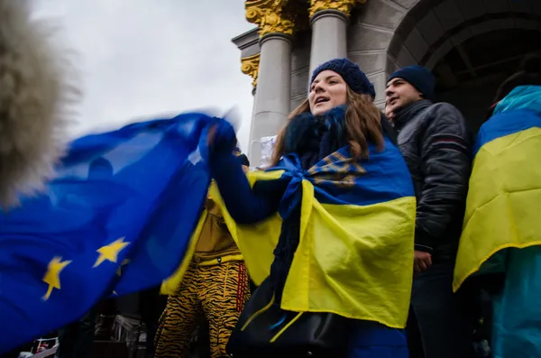 26. listopadu studenti na euromaidan — Stock fotografie