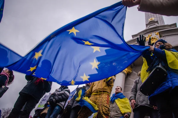 26 de novembro Estudantes no EuroMaidan — Fotografia de Stock