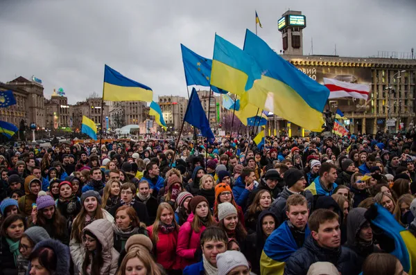 26 novembre Étudiants à EuroMaidan — Photo