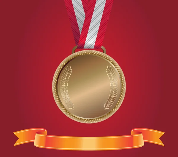 Bronze Medal, vector — Stock Vector