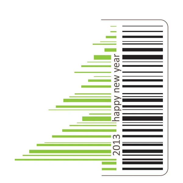 Código de barras verde — Vetor de Stock