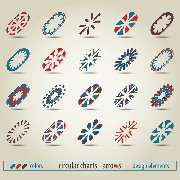 Ponteiros de elipse — Vetor de Stock