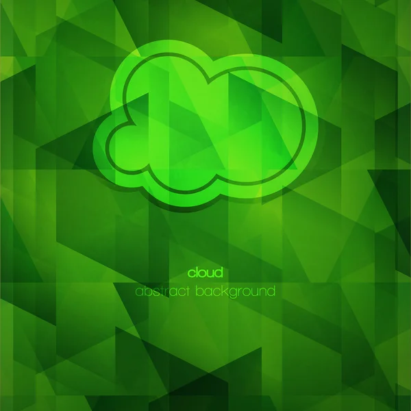 Nube verde — Vector de stock