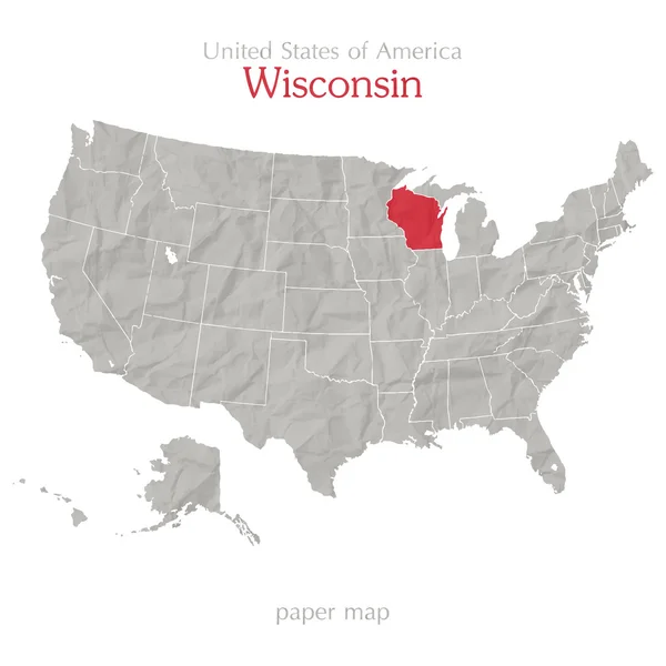 Wisconsin — Stockový vektor