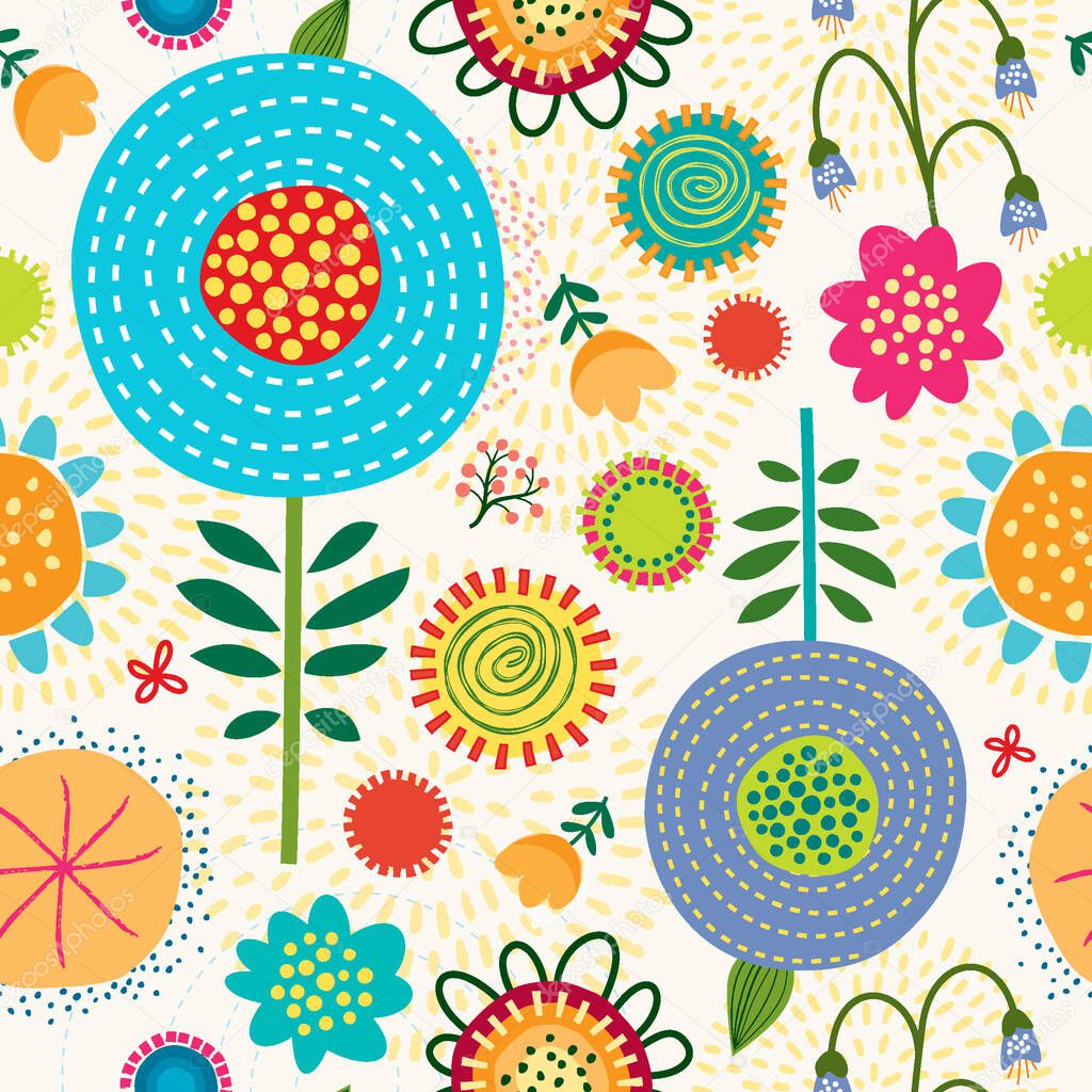 This seamless hand drawn background pattern is a scalable vector pattern, making it ideal for textiles, gift-wrapping and decorative papers, backgrounds, greeting cards, wallpaper and more
