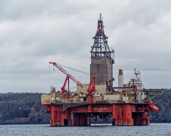 Newfoundland Labrador Canada Abril 2022 Equipamento Perfuração West Hércules Atracado — Fotografia de Stock