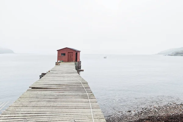 Newfoundland Kanada Nın Balıkçılık Kültürünün Bir Parçası Olan Ikonik Kırmızı — Stok fotoğraf