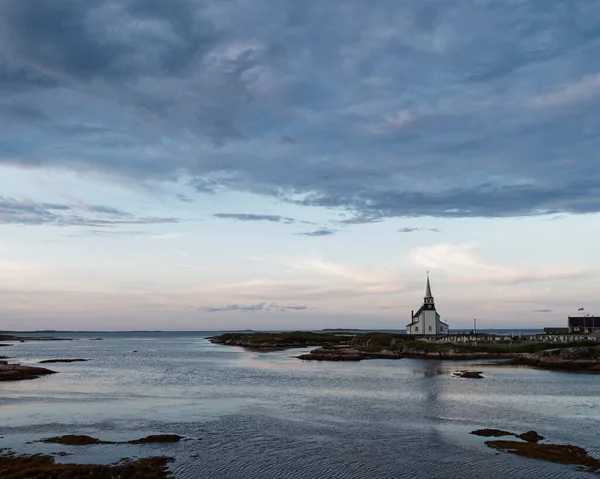 Tarihi Luke Anglikan Kilisesi Newtown Newfoundland Labrador Kanada Kayalık Bir — Stok fotoğraf