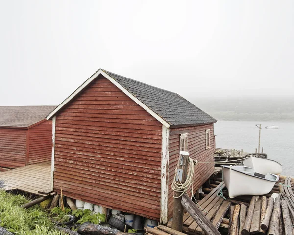 Newfoundland Kanada Nın Balıkçılık Kültürünün Bir Parçası Olan Ikonik Kırmızı — Stok fotoğraf