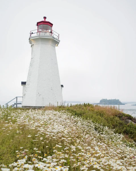 Greens Point Light Tower Located New Brunswick Canada Light Tower — Stock Photo, Image