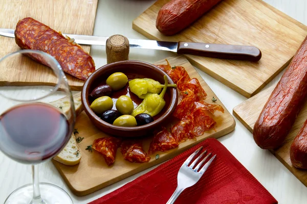 Deliciosos aperitivos espanhóis — Fotografia de Stock