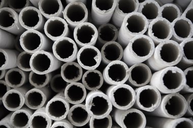 Endüstriyel kağıt tüpler.