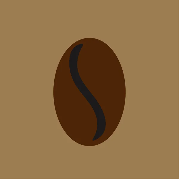 Grão de café símbolo logotipo ilustração na cor marrom — Fotografia de Stock