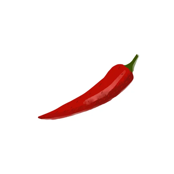 Red Chili Illustration isoliert auf weißem Hintergrund — Stockvektor