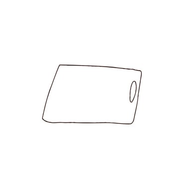 Çizim tarzında mutfak tahtası illüstrasyonu