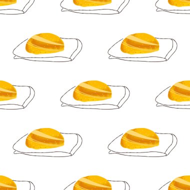 Beyaz arka planda ekmek palyanytsya ile kusursuz desen