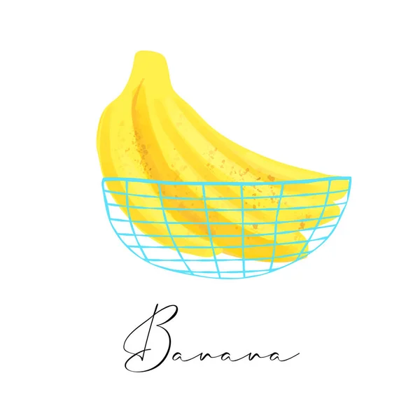 白地にバナナの板のイラスト — ストックベクタ