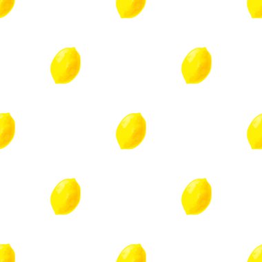 Beyaz arkaplanda limon iIülasyonu olan kusursuz desen.