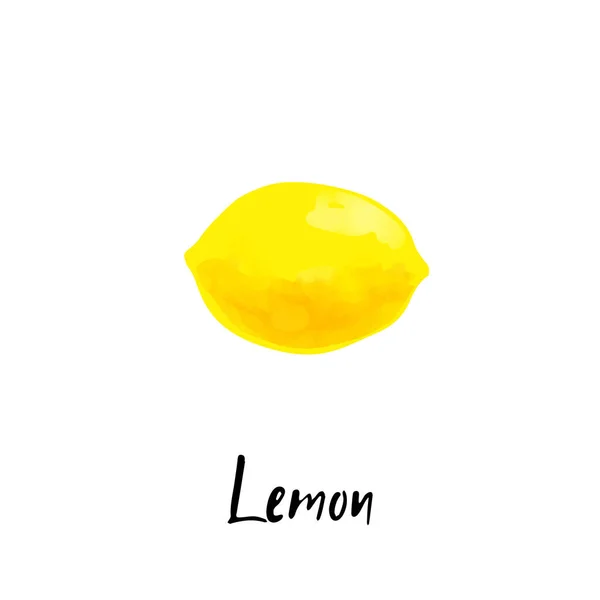 Illustration Lemon Isolated White Background — Διανυσματικό Αρχείο