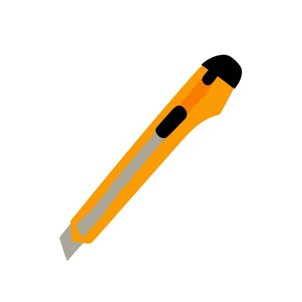 Illustration Knife Cutter Orange Color Isolated White Background — Διανυσματικό Αρχείο