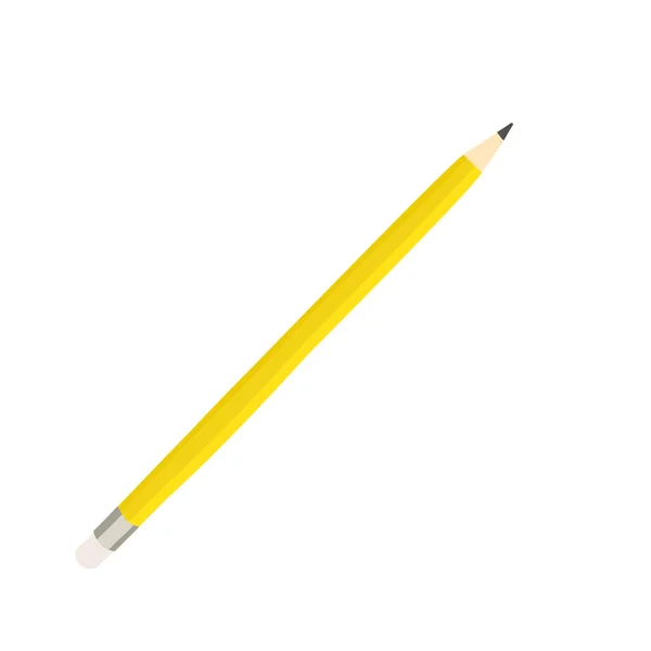 Illustration Yellow Pencil White Background — Διανυσματικό Αρχείο