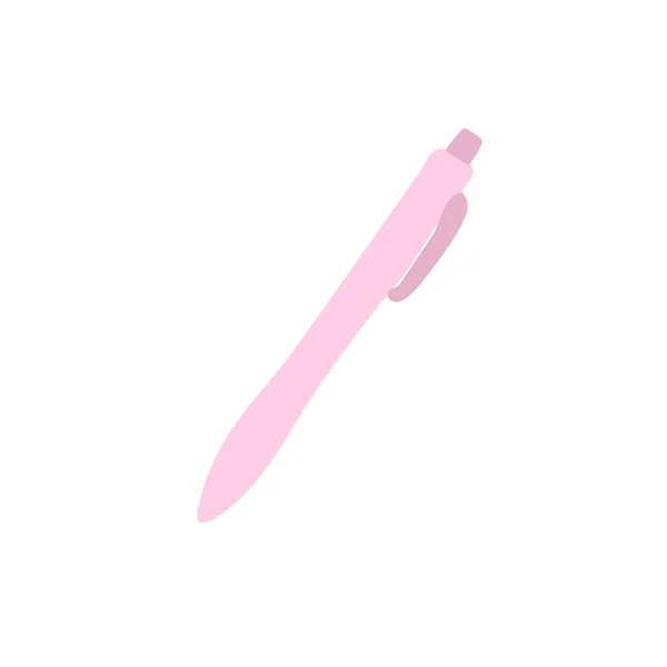 Ілюстрація Ручки Рожевого Кольору Білому Тлі — стоковий вектор