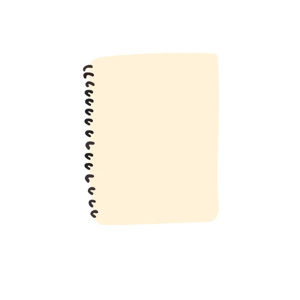 Ilustrace Notepadu Pružině Izolované Bílém Pozadí — Stockový vektor